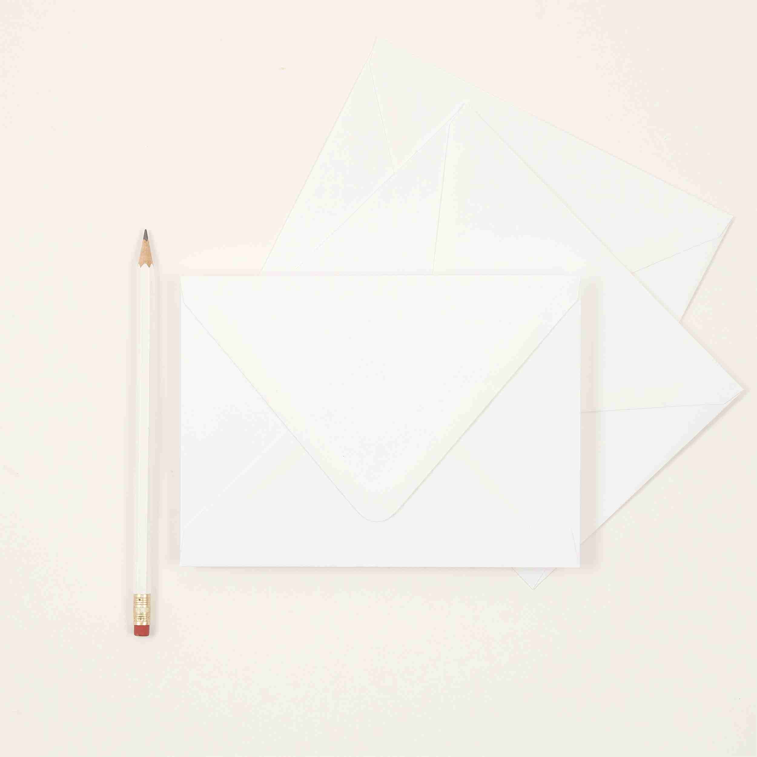 pencil and envelopes<br />
